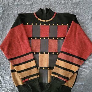 Med multi color sweater